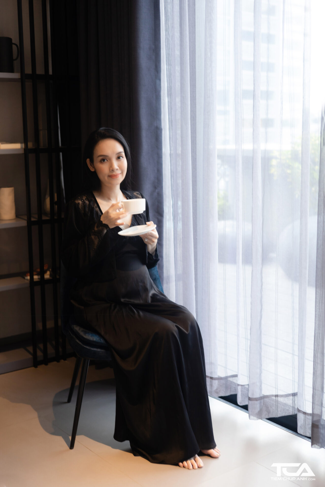 chụp ảnh bầu tại nhà