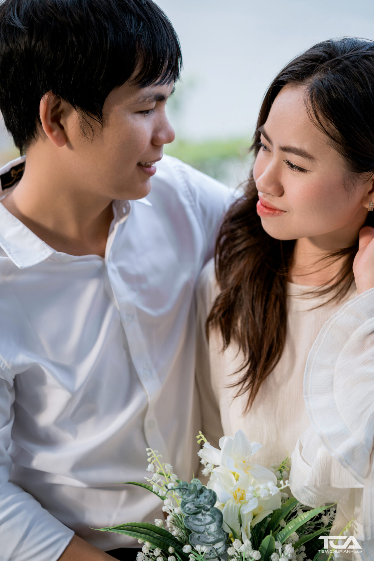 chụp ảnh đôi với người yêu đẹp