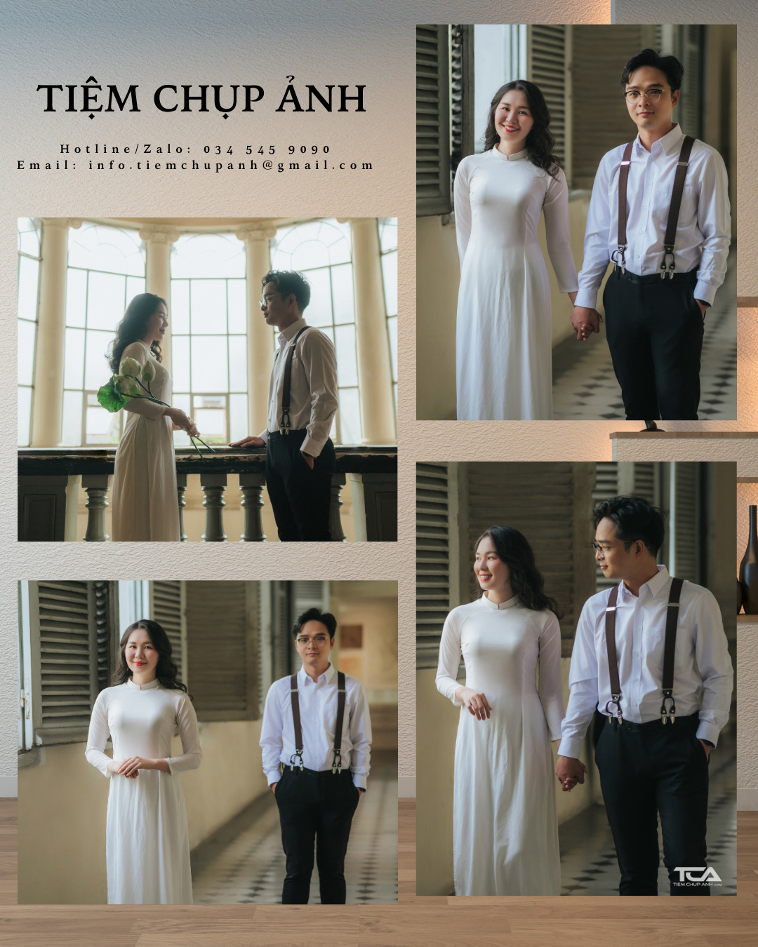 chụp hình ngoại cảnh áo dài tết