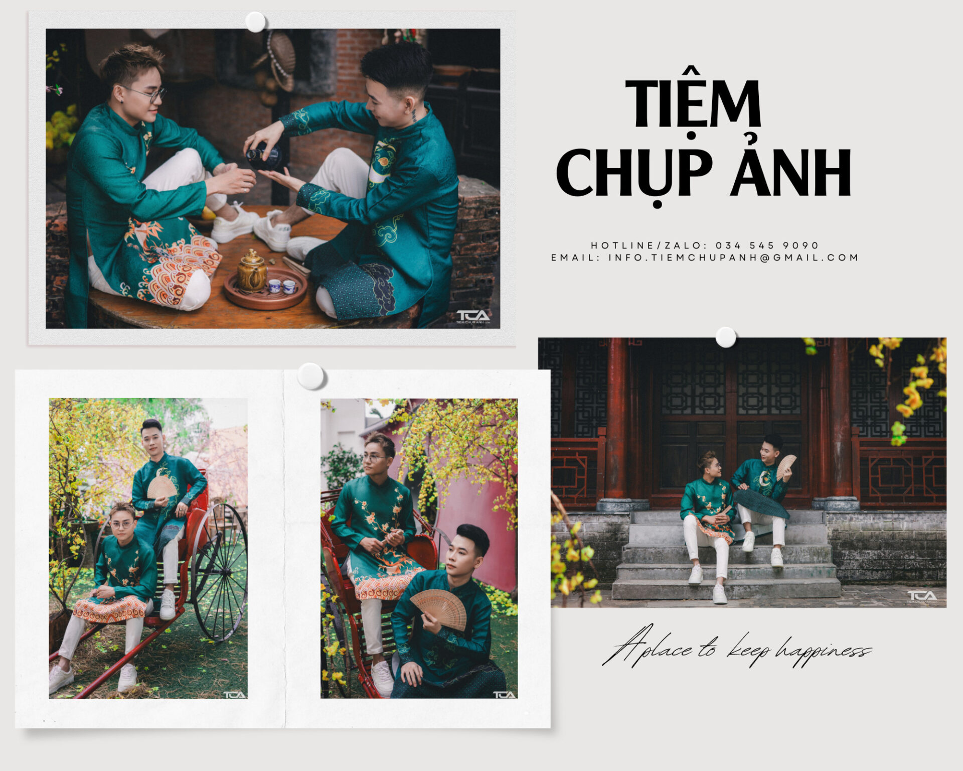 Chụp hình Tết cho nam