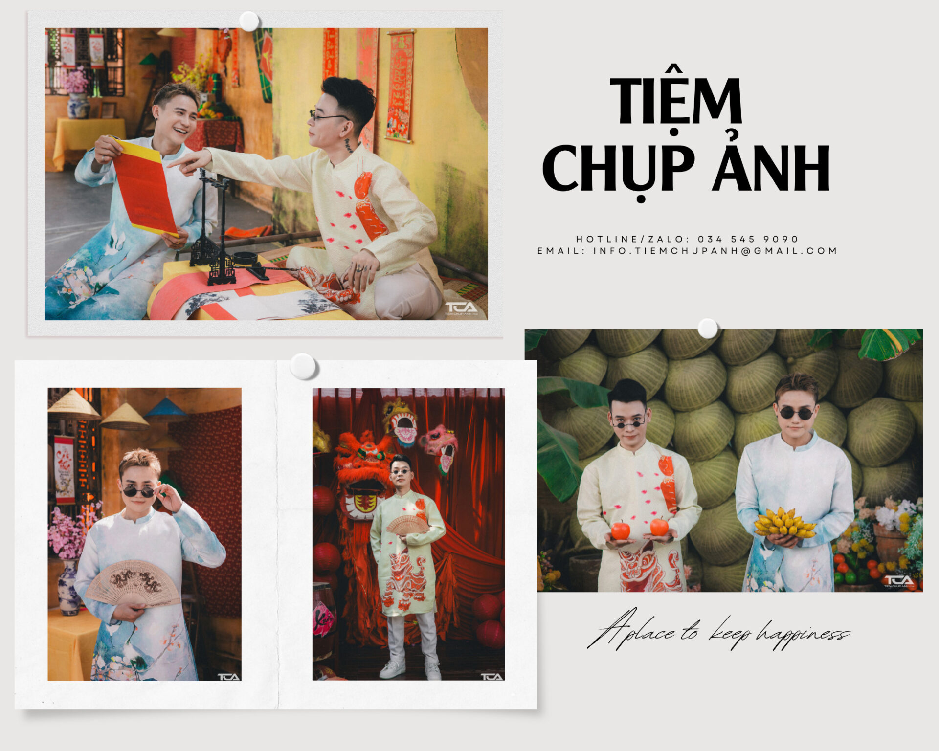 Chụp ảnh áo dài Tết nam