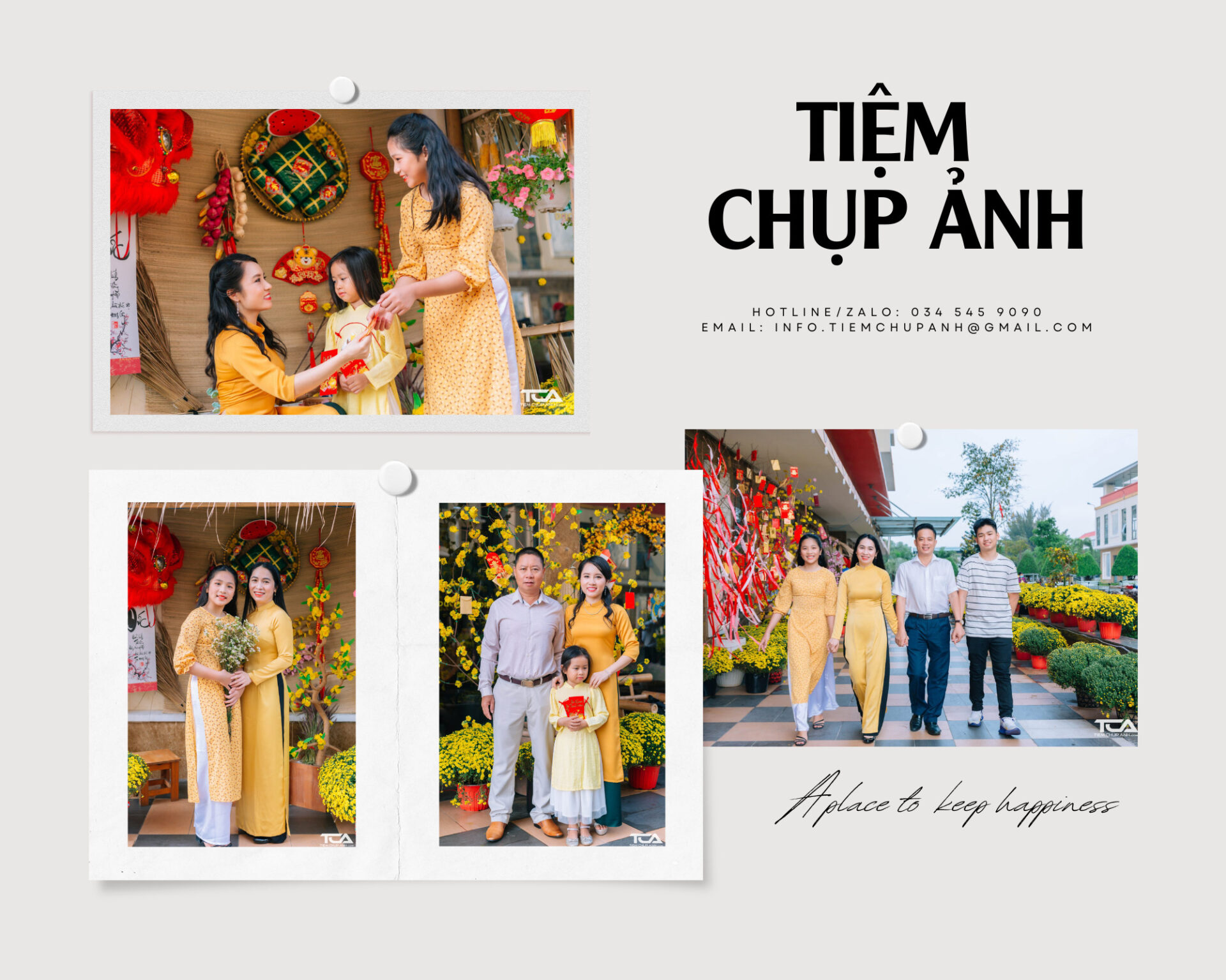 chụp hình tết gia đình