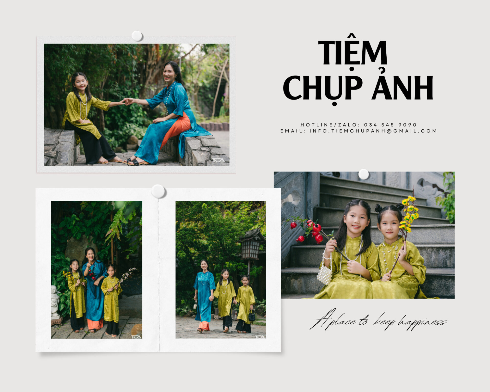 chụp hình tết gia đình