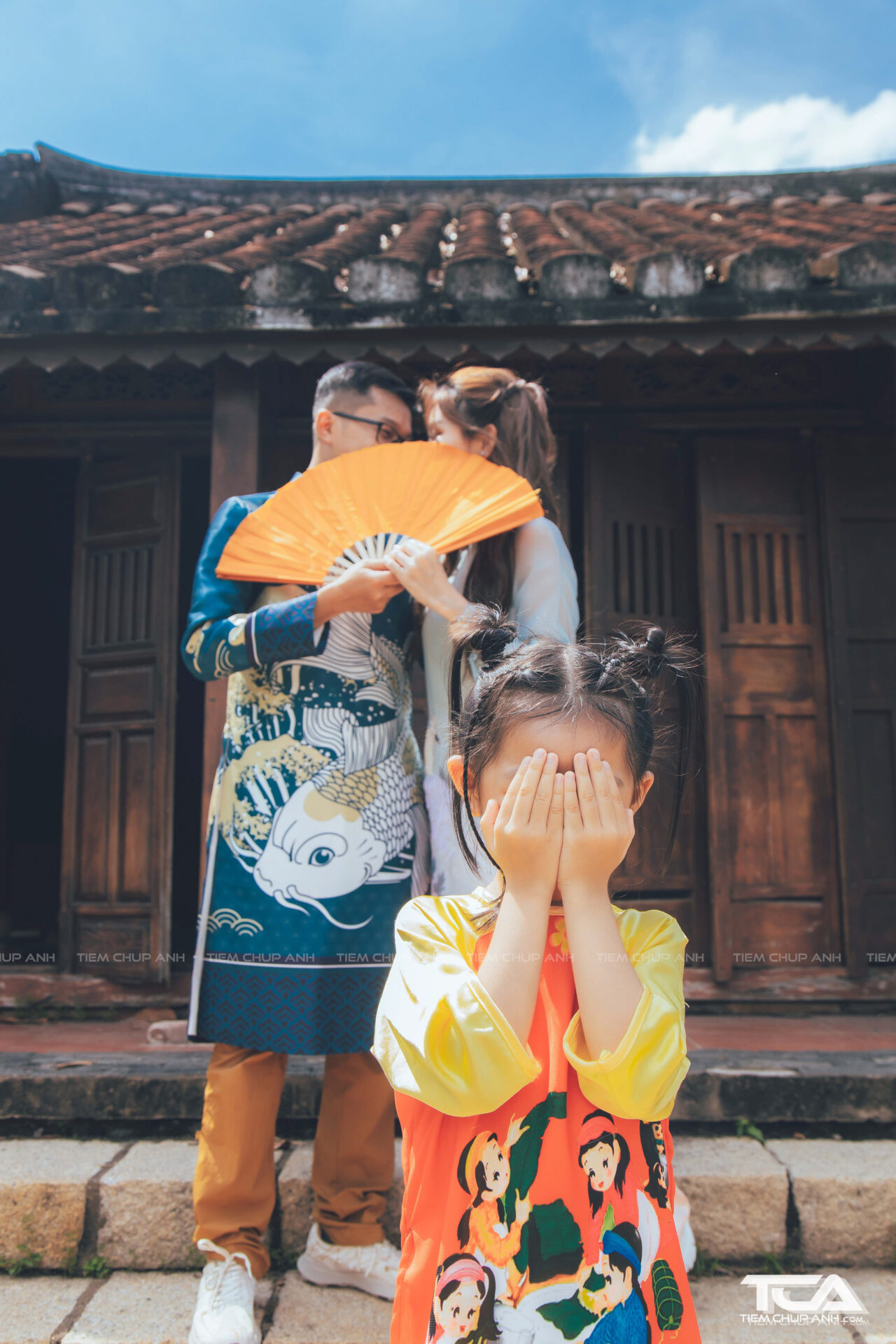 chụp ảnh gia đình tết