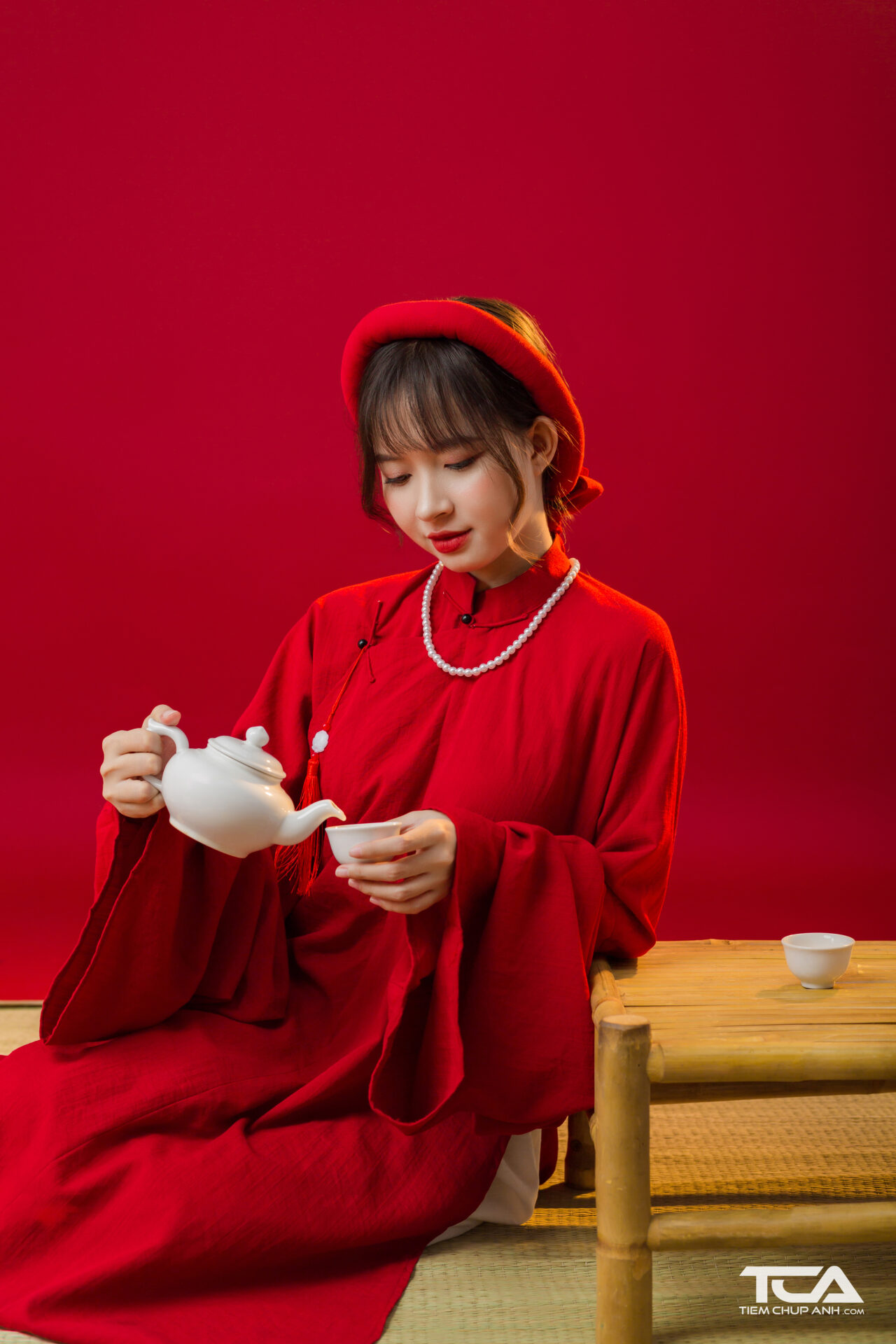 chụp ảnh tết trong studio