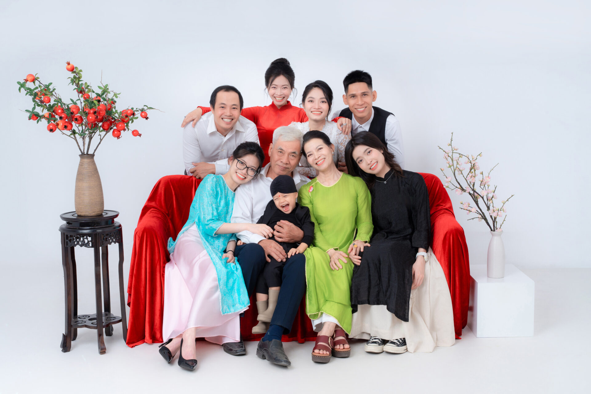 chụp ảnh tết cho gia đình