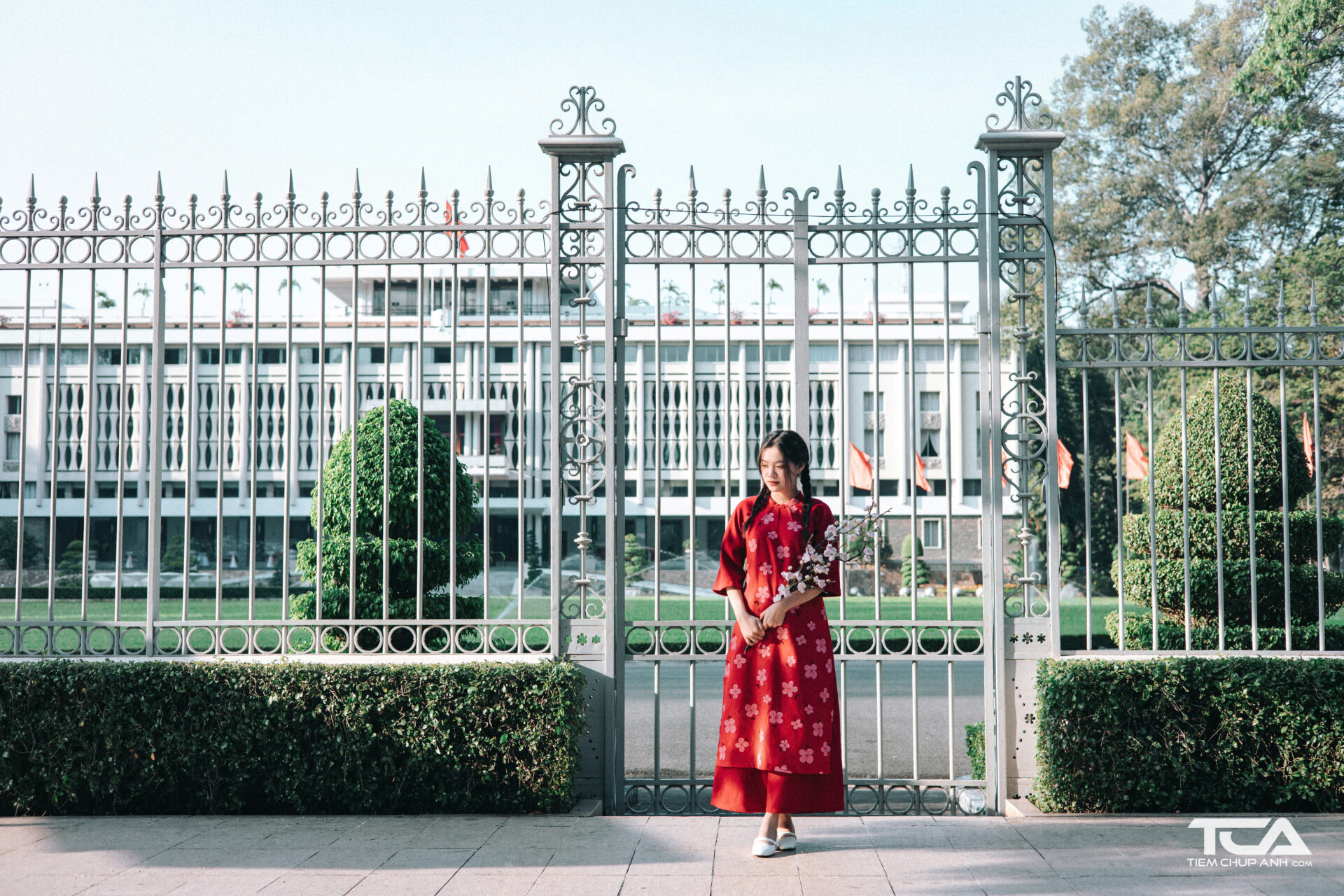 chụp ảnh tết áo dài