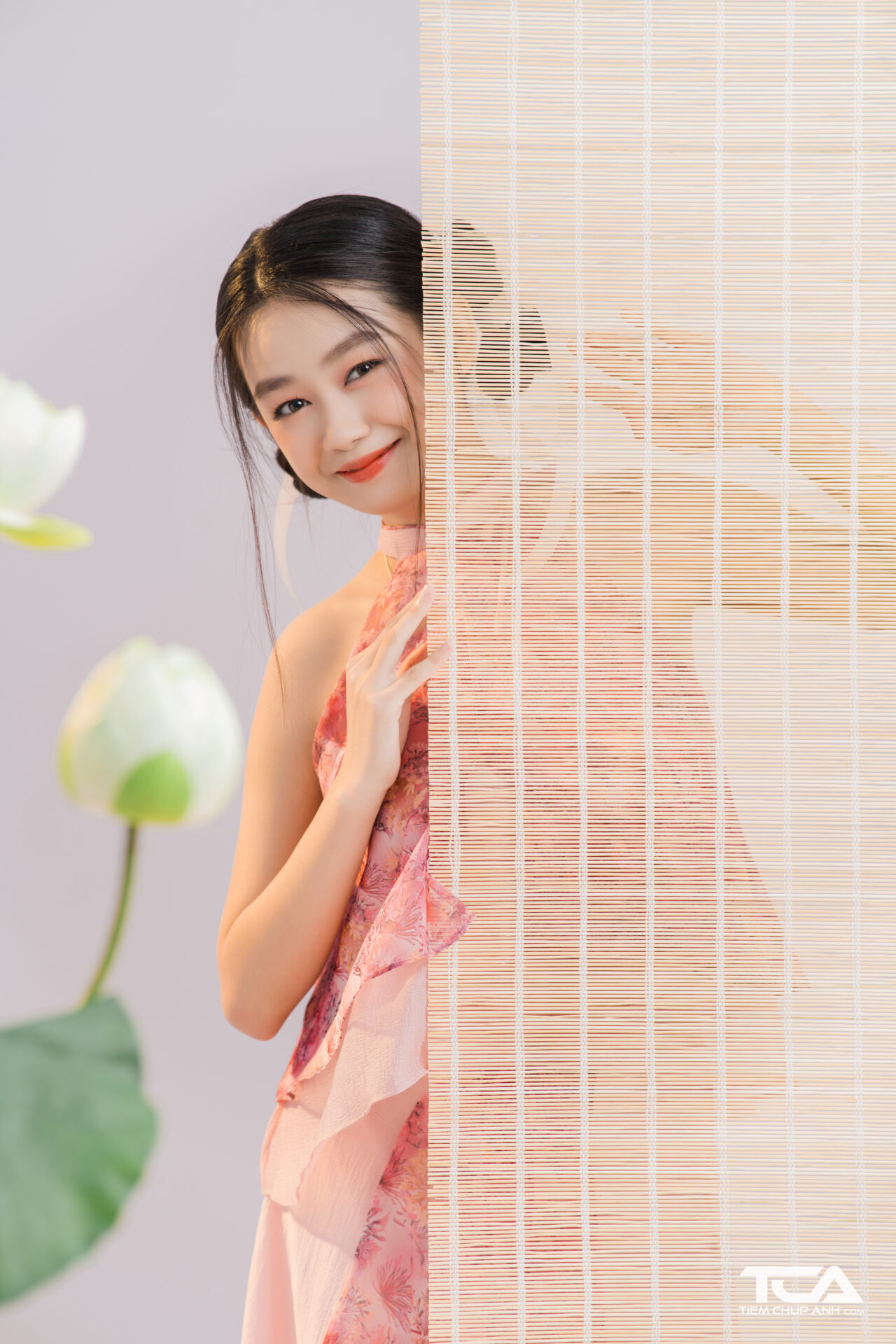 trang trí góc chụp ảnh tết tại nhà