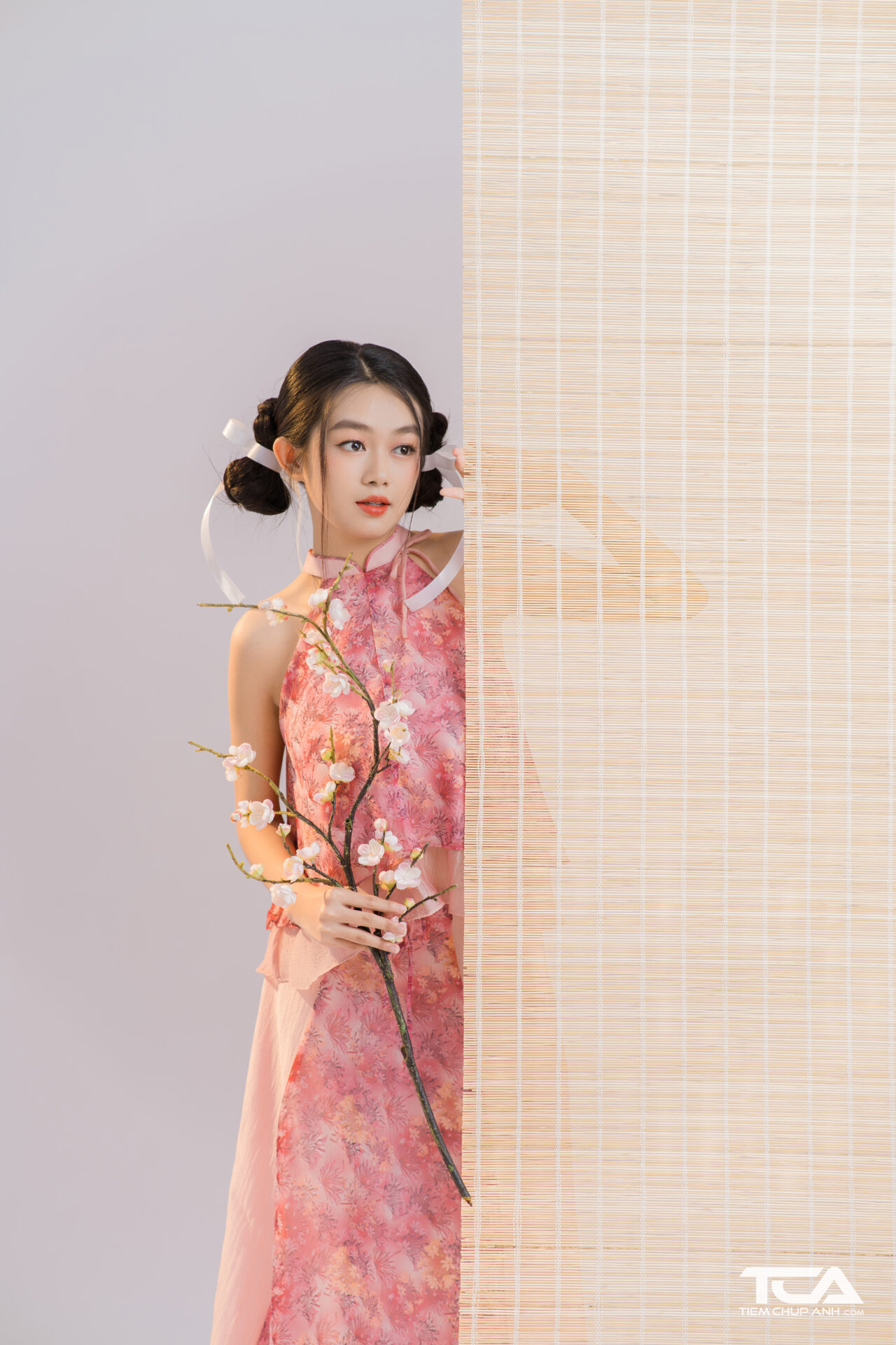 trang trí chụp ảnh tết tại nhà