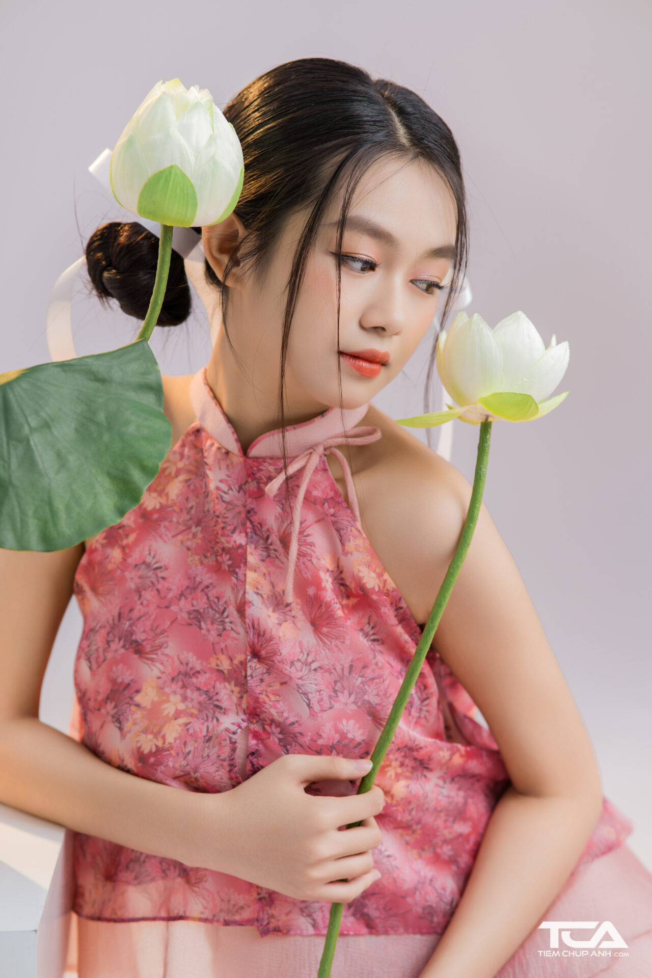 trang trí góc chụp hình tết tại nhà