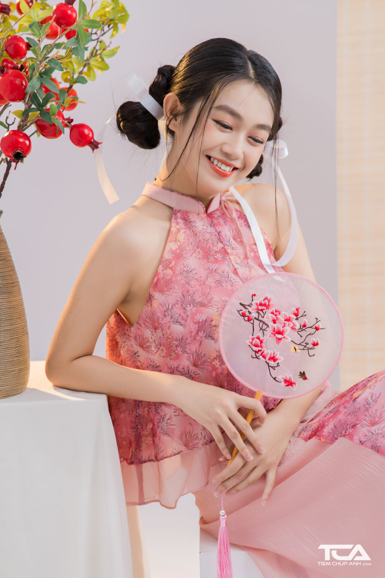 trang trí góc chụp hình tết tại