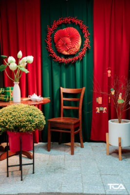 decor chụp ảnh tết tại nhà