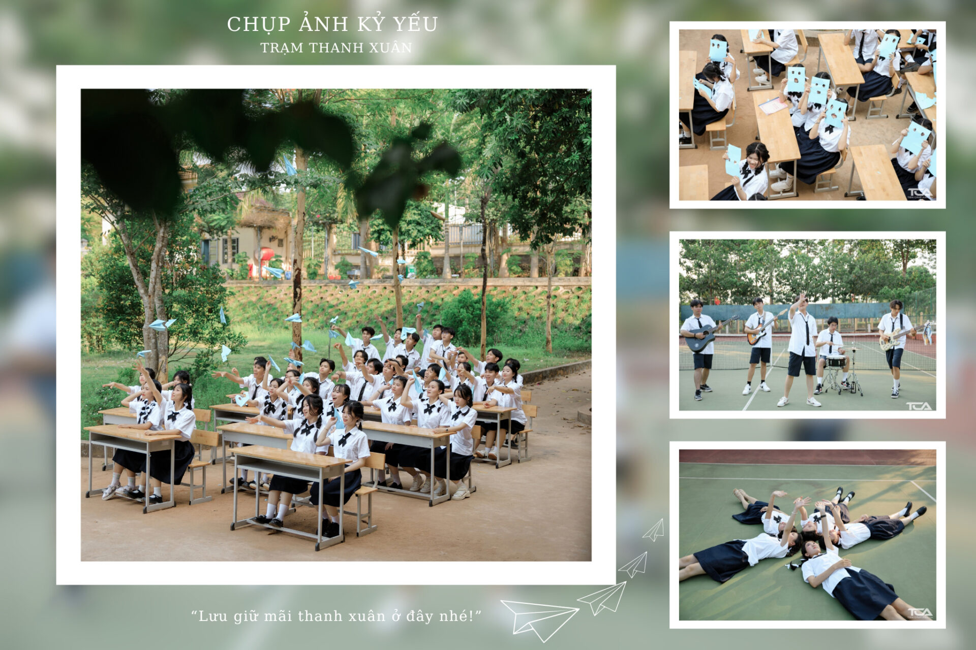 CONCEPT CHỤP ẢNH KỶ YẾU LỚP 9 CẤP 2 BẢNG GIÁ