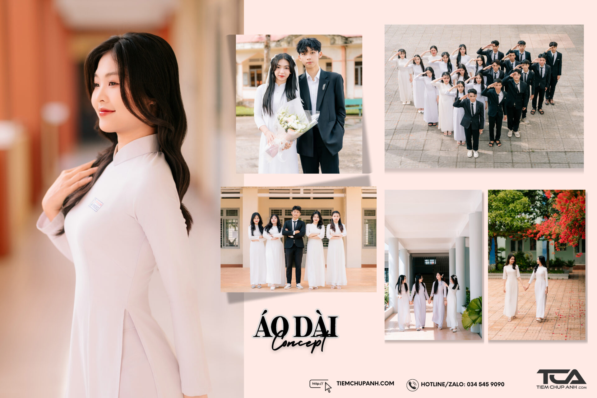 mẫu áo dài chụp ảnh kỷ yếu