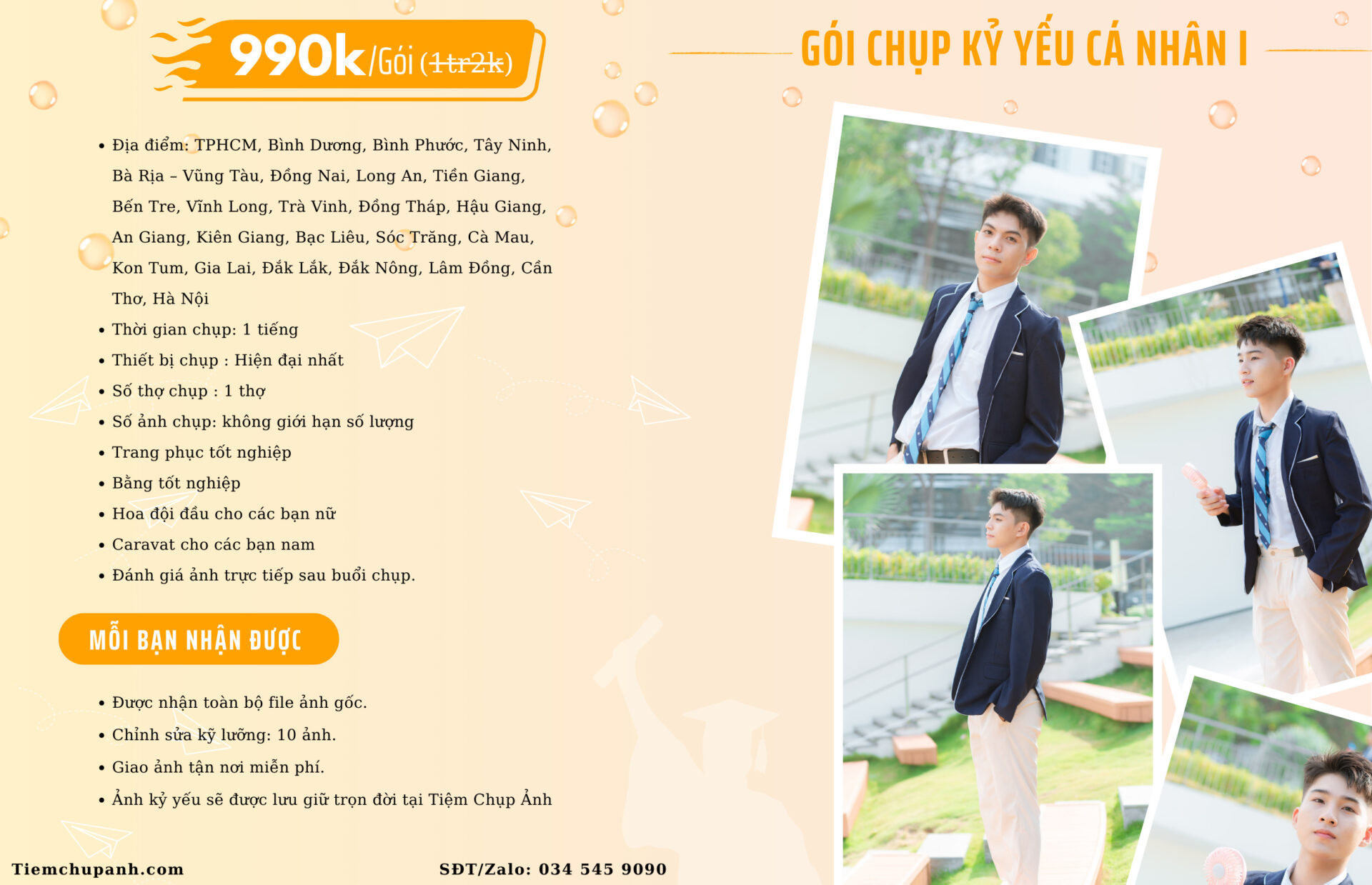bảng giá thuê thợ chụp ảnh