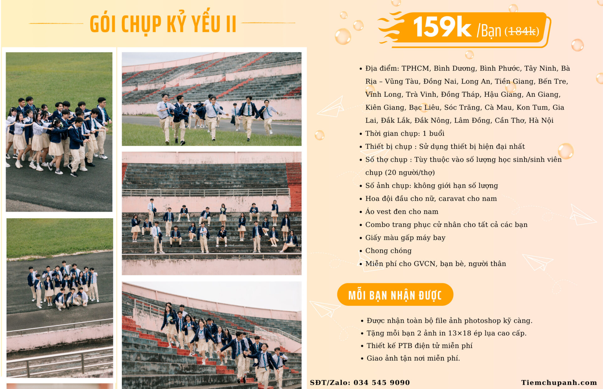 chụp kỷ yếu tốn bao nhiêu tiền