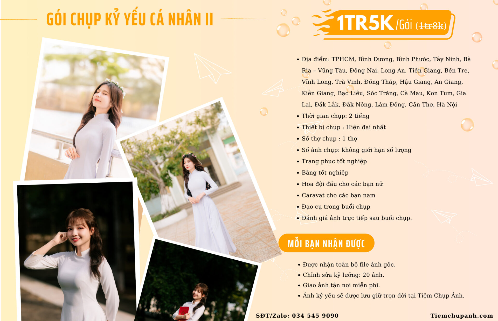giá thuê thợ chụp ảnh kỷ yếu