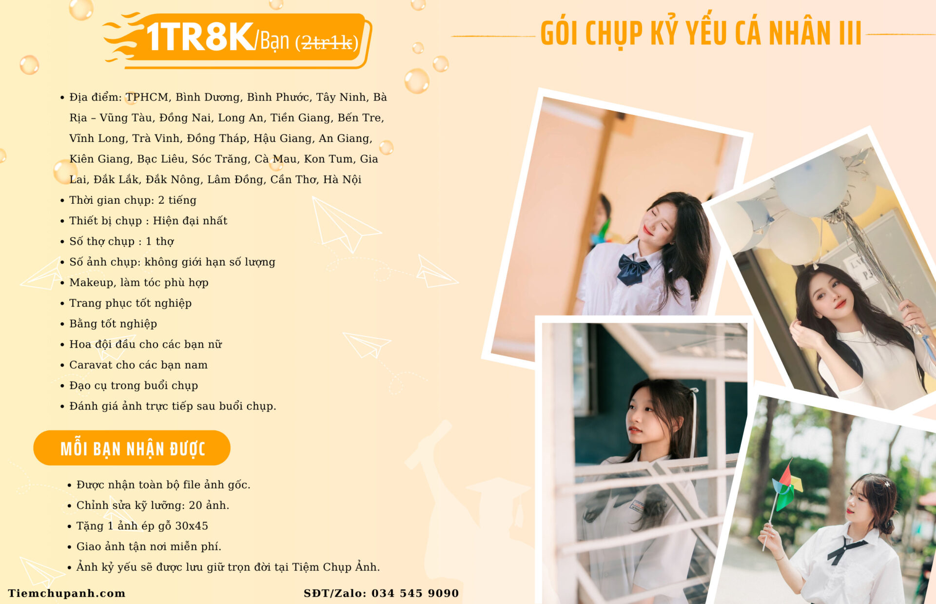 chụp ảnh kỷ yếu cá nhân