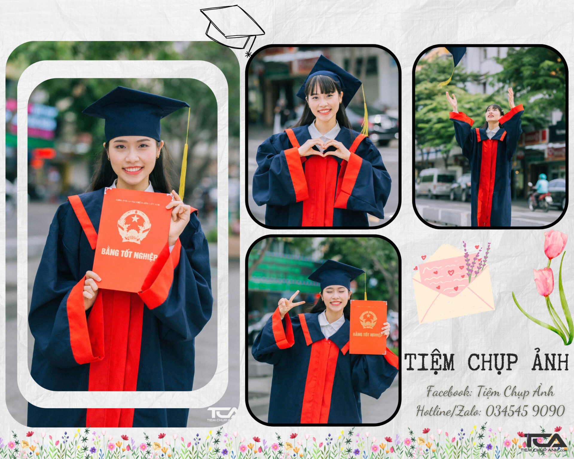 chụp ảnh kỷ yếu một mình