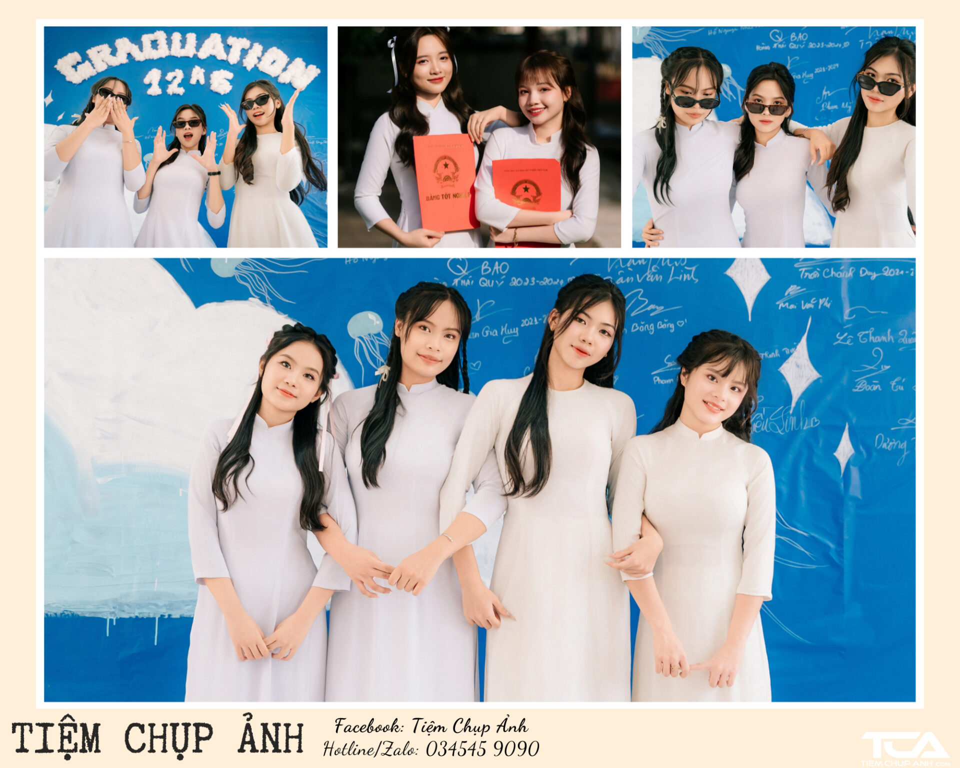 ảnh chụp kỷ yếu áo dài