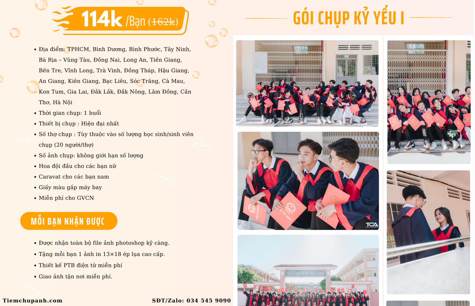 chụp ảnh kỷ yếu An Giang