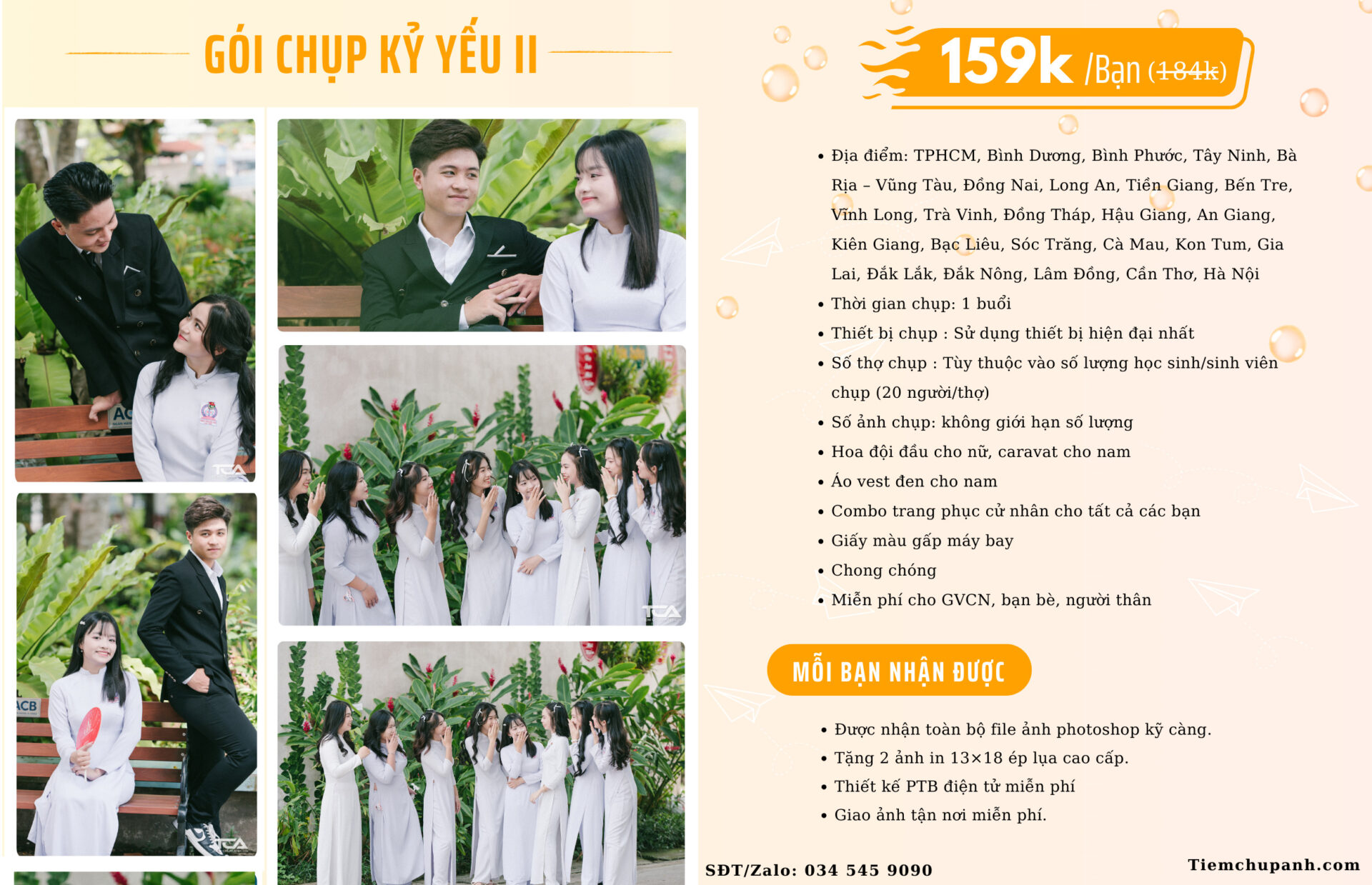 chụp ảnh kỷ yếu Bạc Liêu