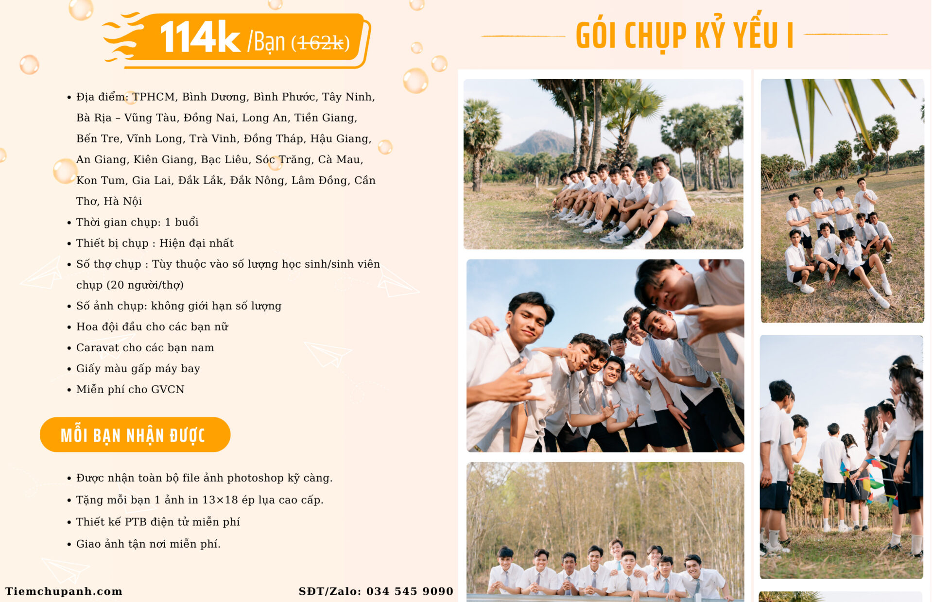 chụp ảnh kỷ yếu Bến Tre