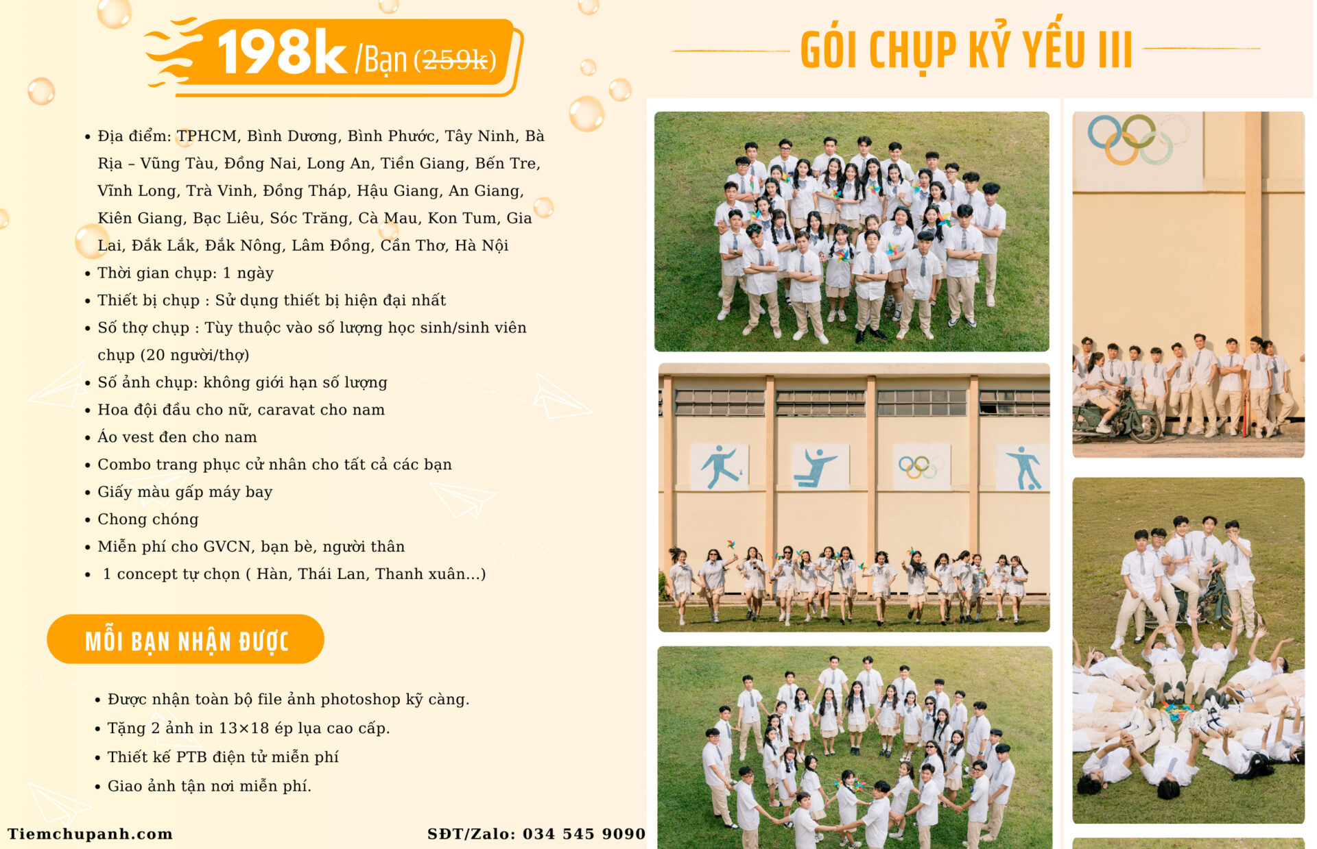chụp ảnh kỷ yếu Bạc Liêu