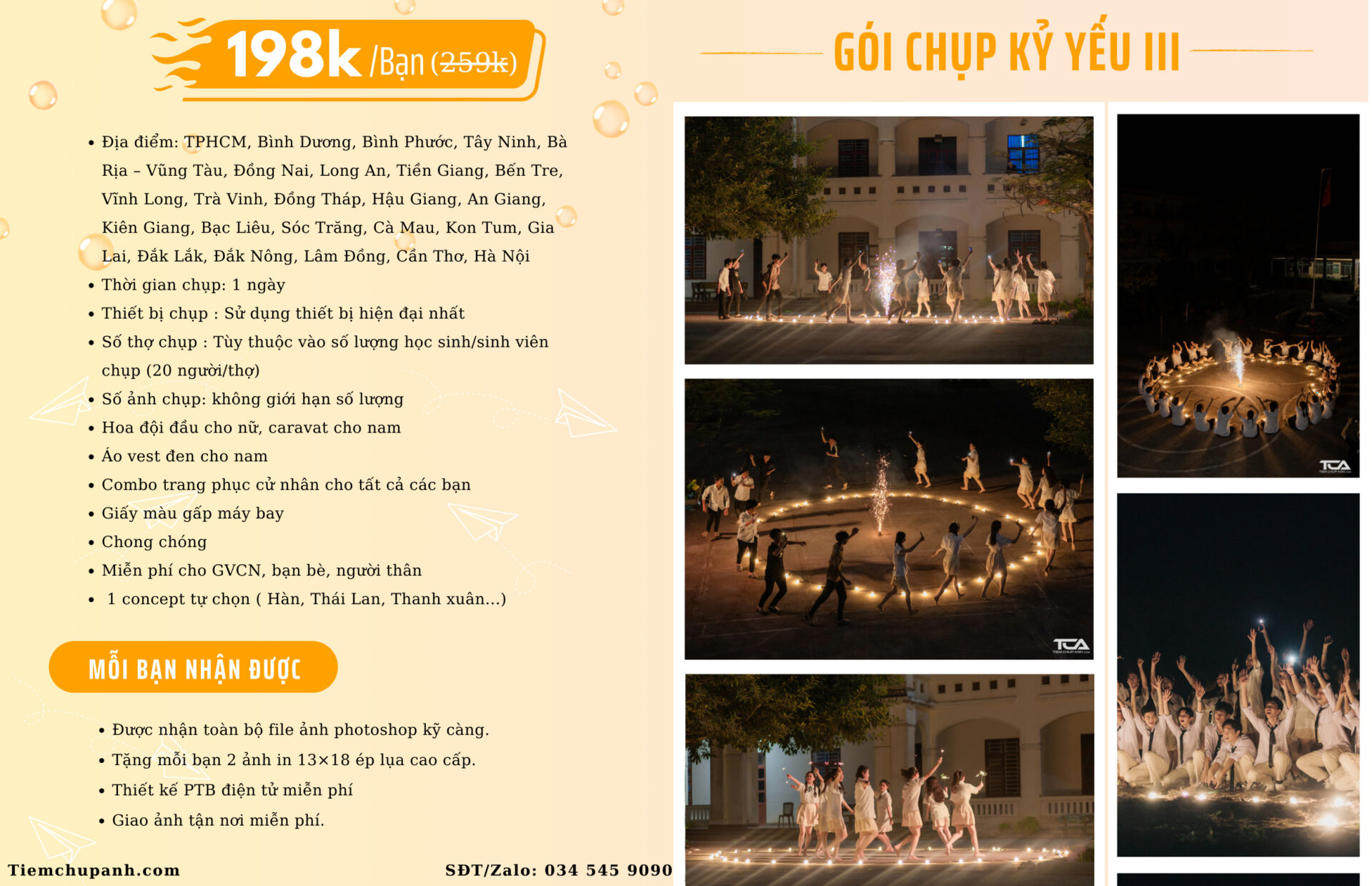 Bảng giá chụp ảnh kỷ yếu Gia Lai