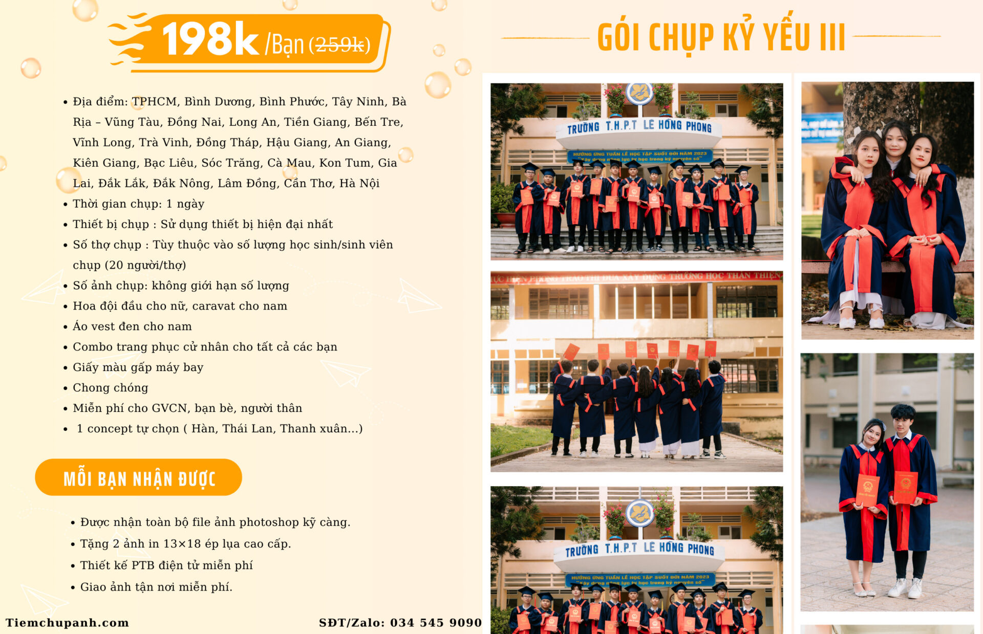các kiểu chụp ảnh kỷ yếu