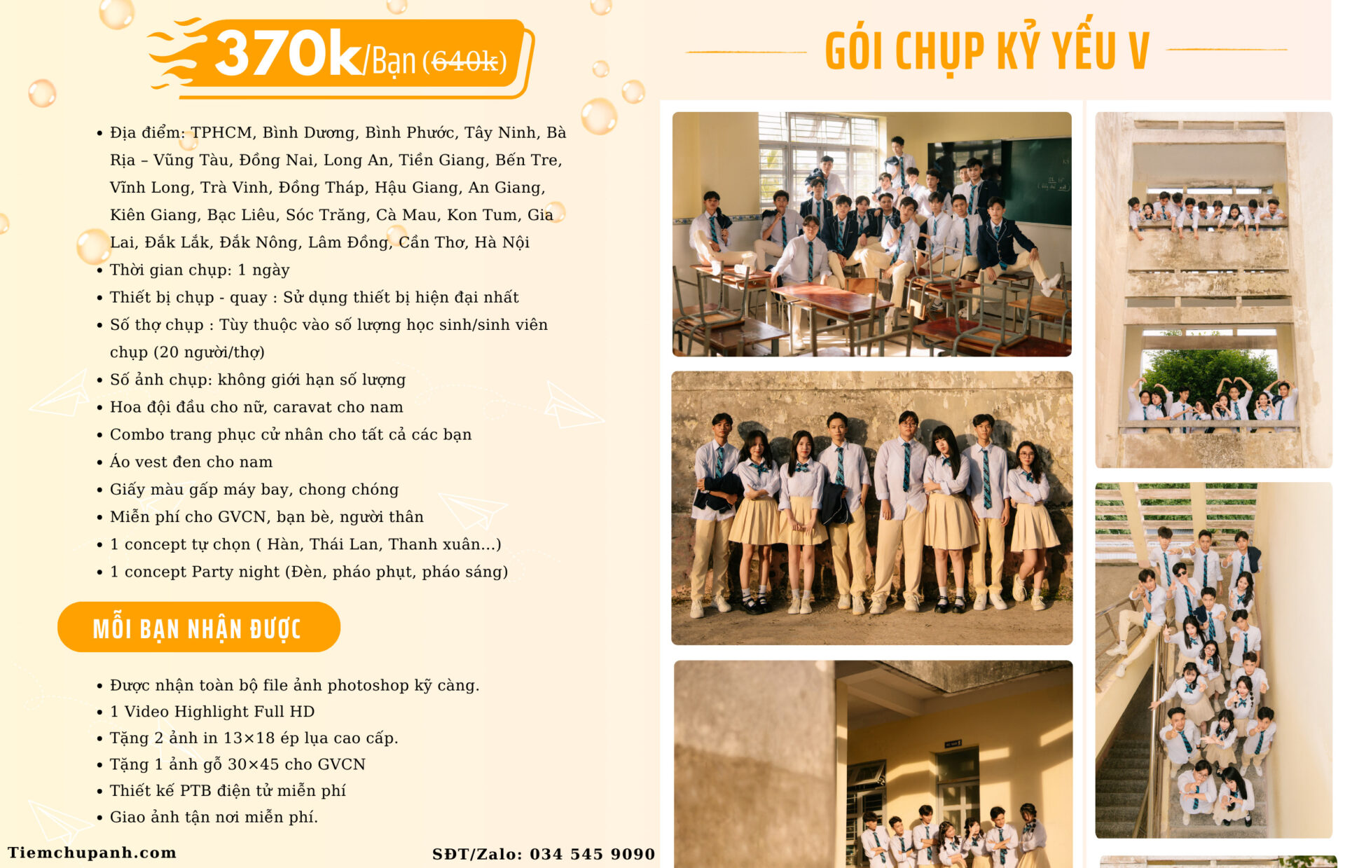 chụp ảnh kỷ yếu Bến Tre
