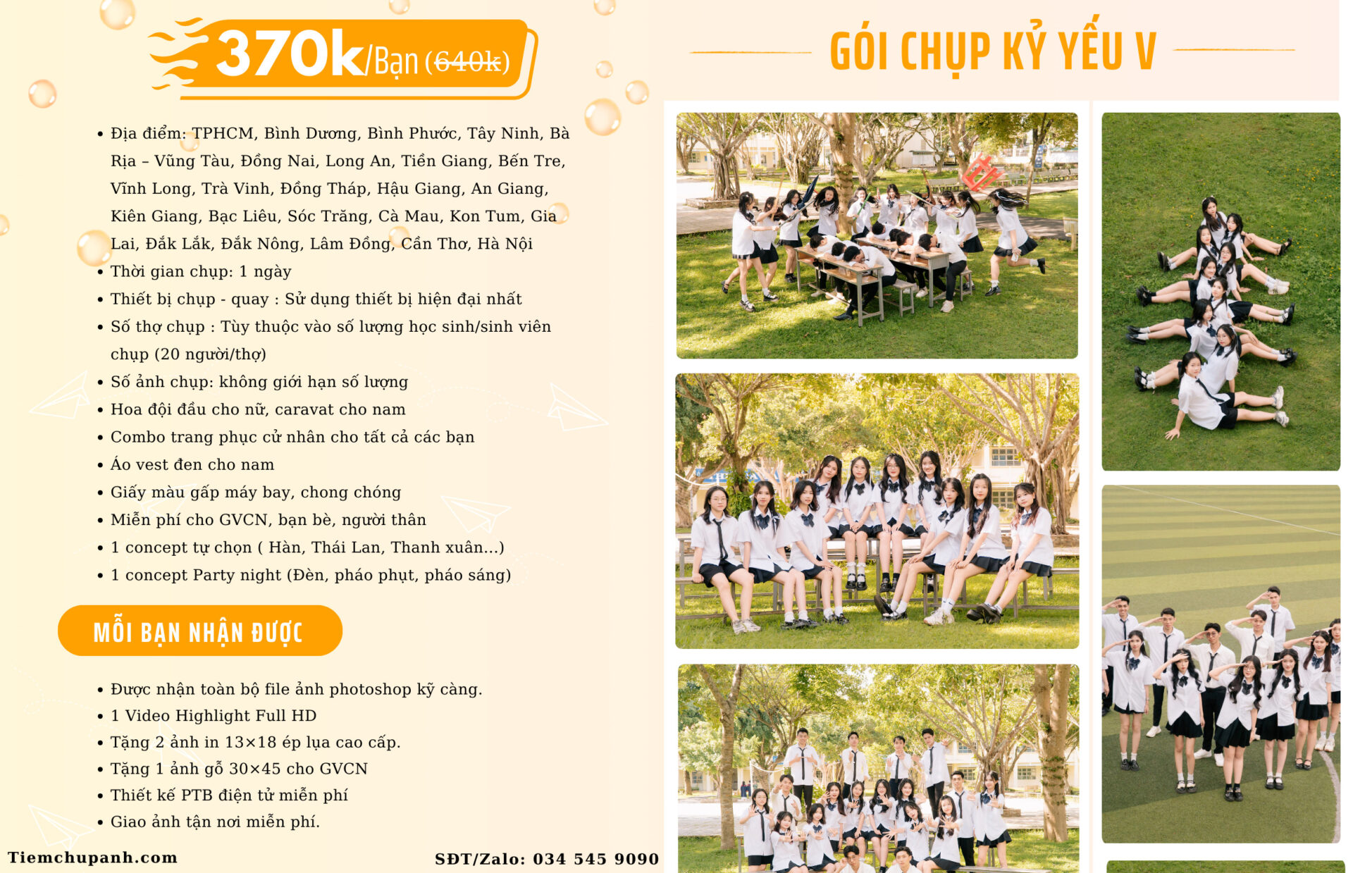 chụp ảnh kỷ yếu An Giang