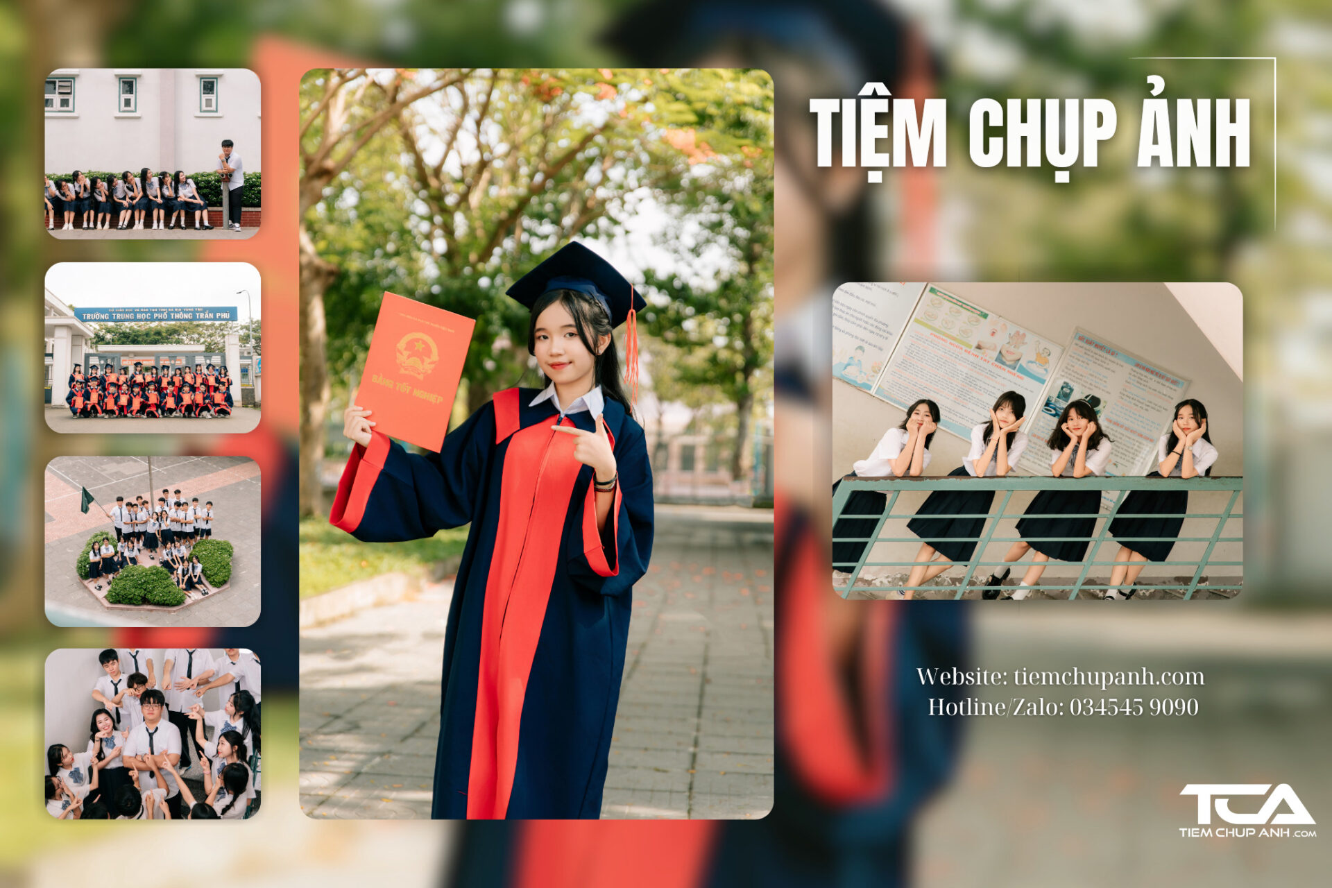 chụp kỷ yếu ở Bạc Liêu