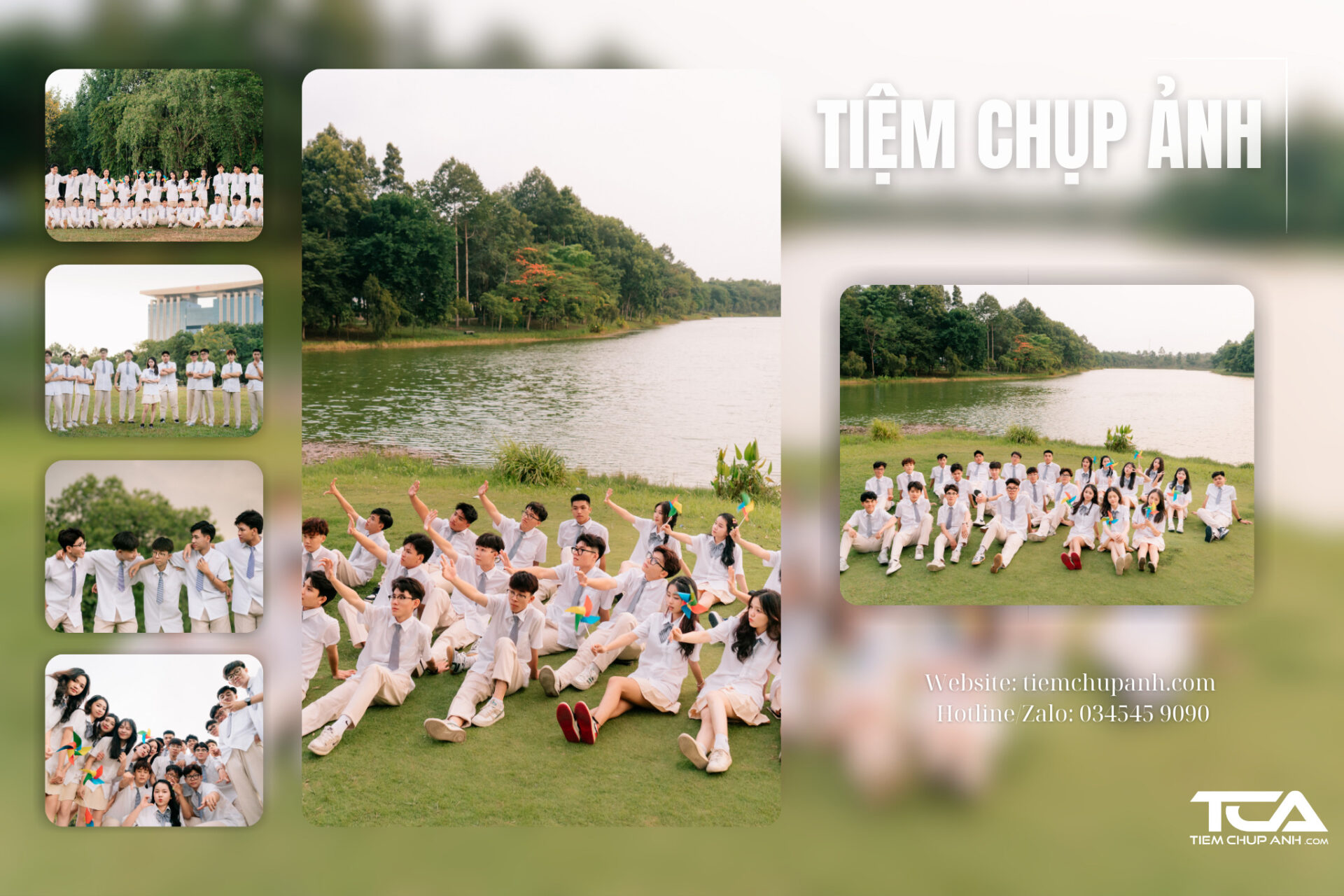 chụp hình kỷ yếu ở Bến Tre