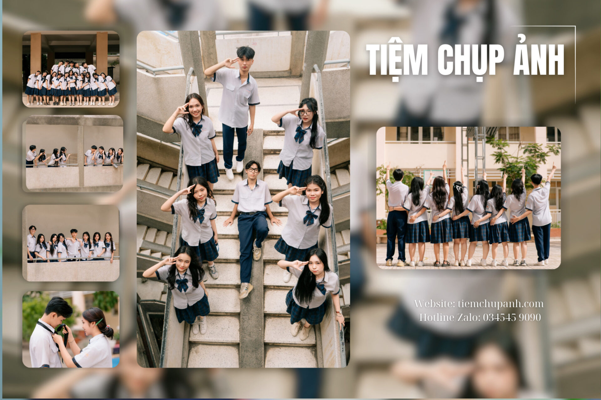 chụp hình kỷ yếu ở Bến Tre