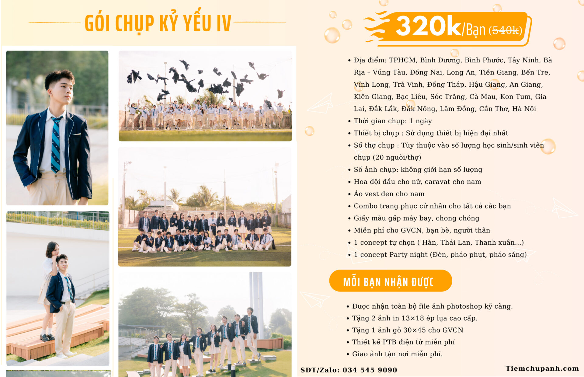 chụp ảnh kỷ yếu Bến Tre